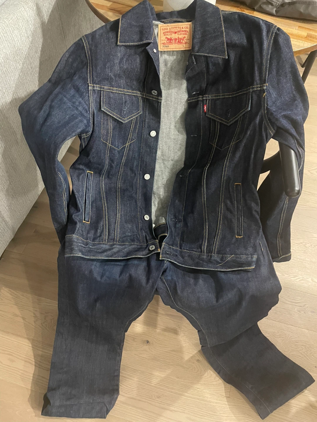 Levi's Denim Jacket & Jeans Set - Size L