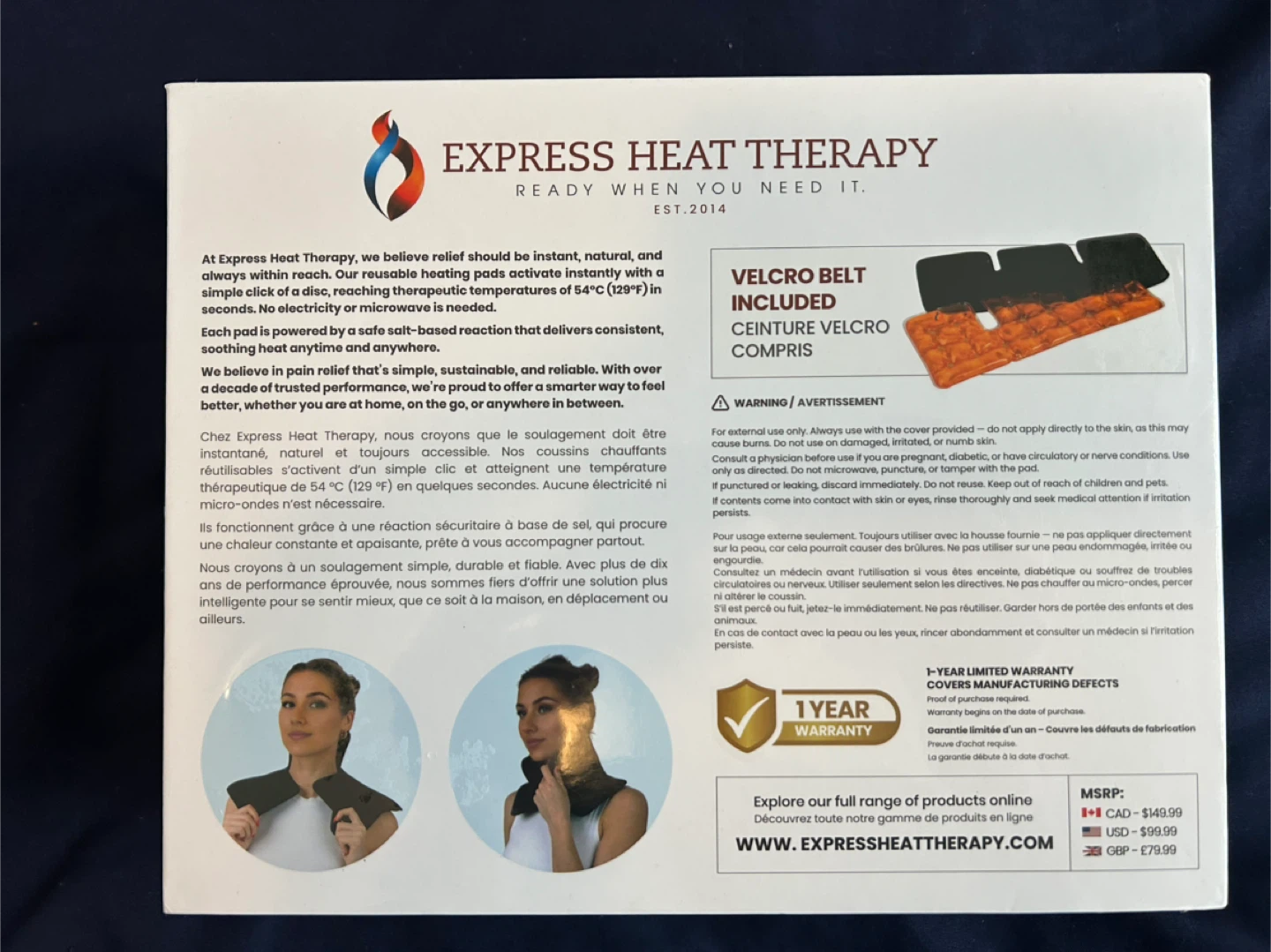 Express Heat Therapy Reusable Instant Heat Pad - photo 2