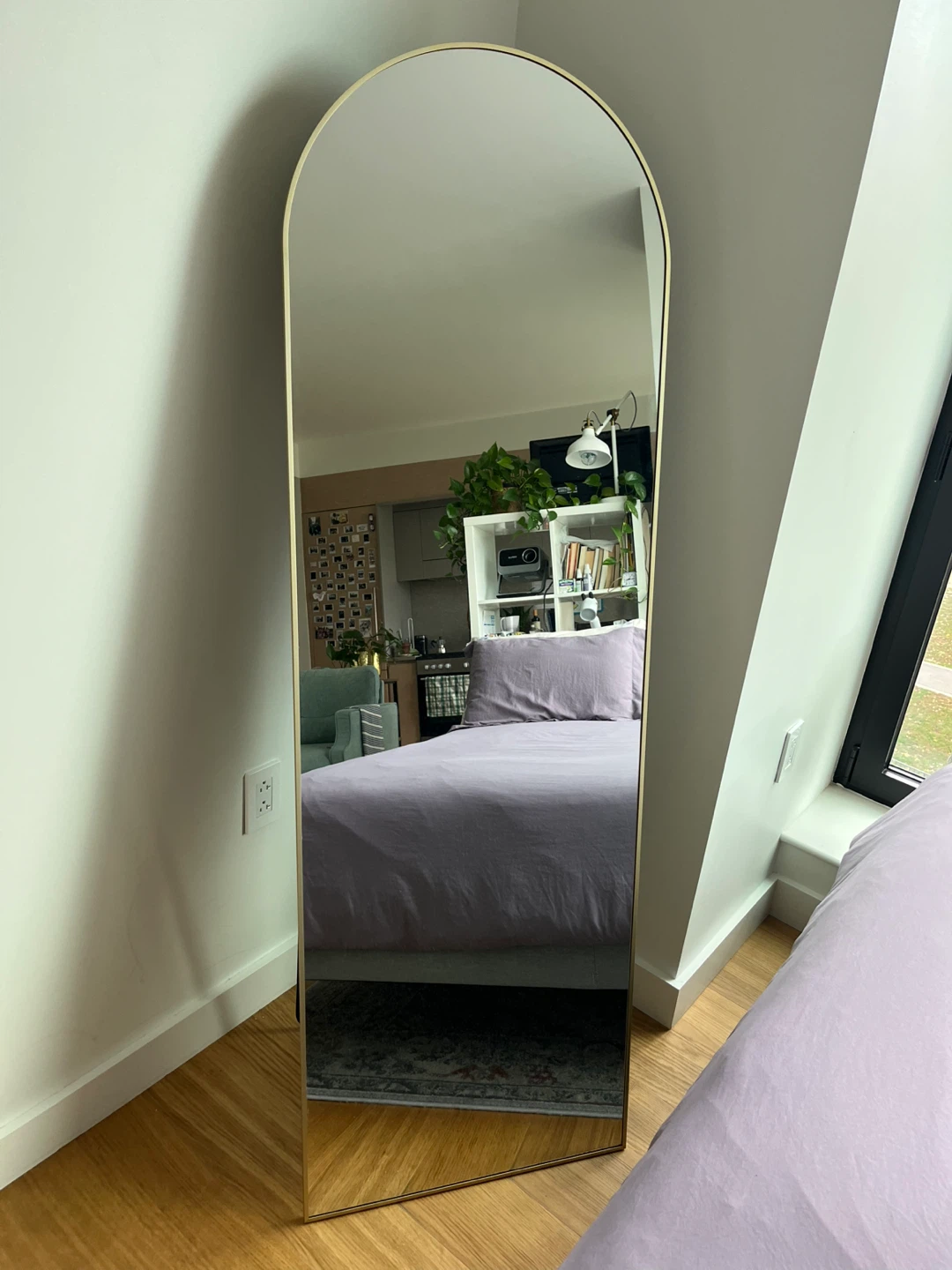 Gold Stylish Arched Full Length Mirror