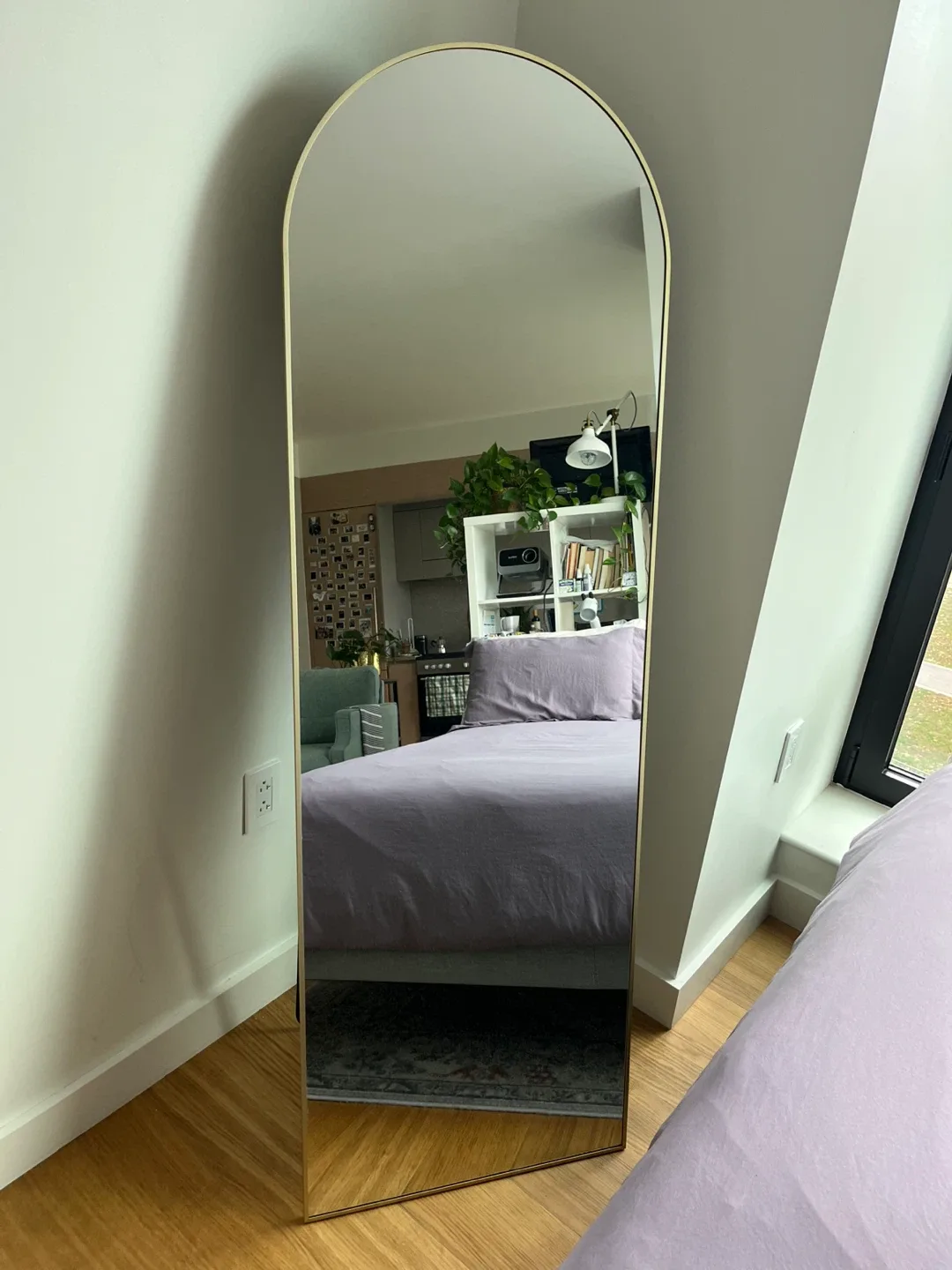 Gold Stylish Arched Full Length Mirror thumbnail