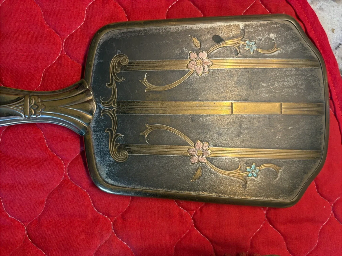 Vintage Vanity Set - Mirror, Brush, Knife image indicator(5)