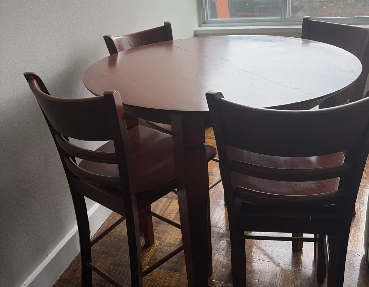 Wood Dining Table with 4 Chairs image indicator(2)