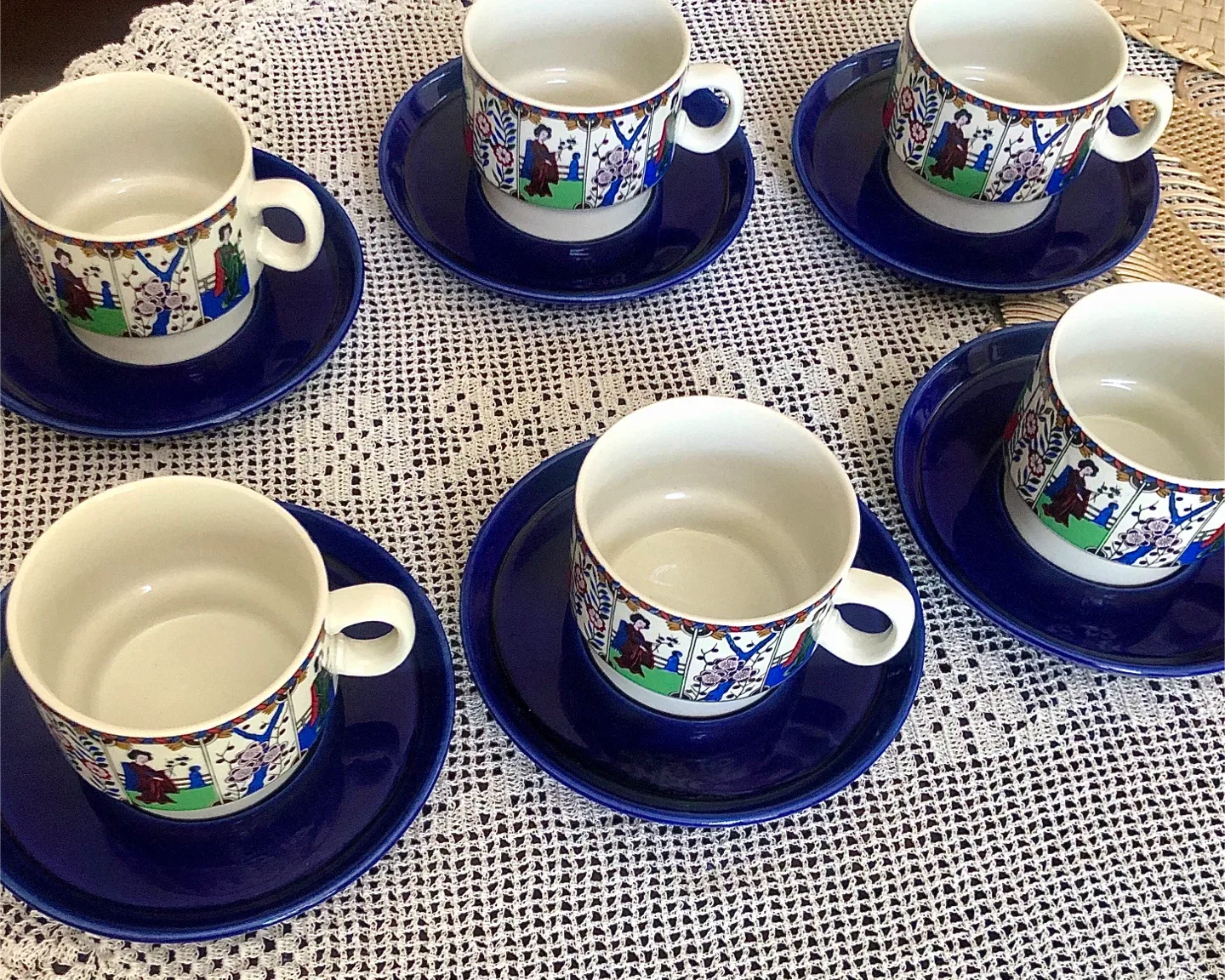Italian vintage 60’s Coffee /tea set for 6 . Brand new condition image indicator(8)
