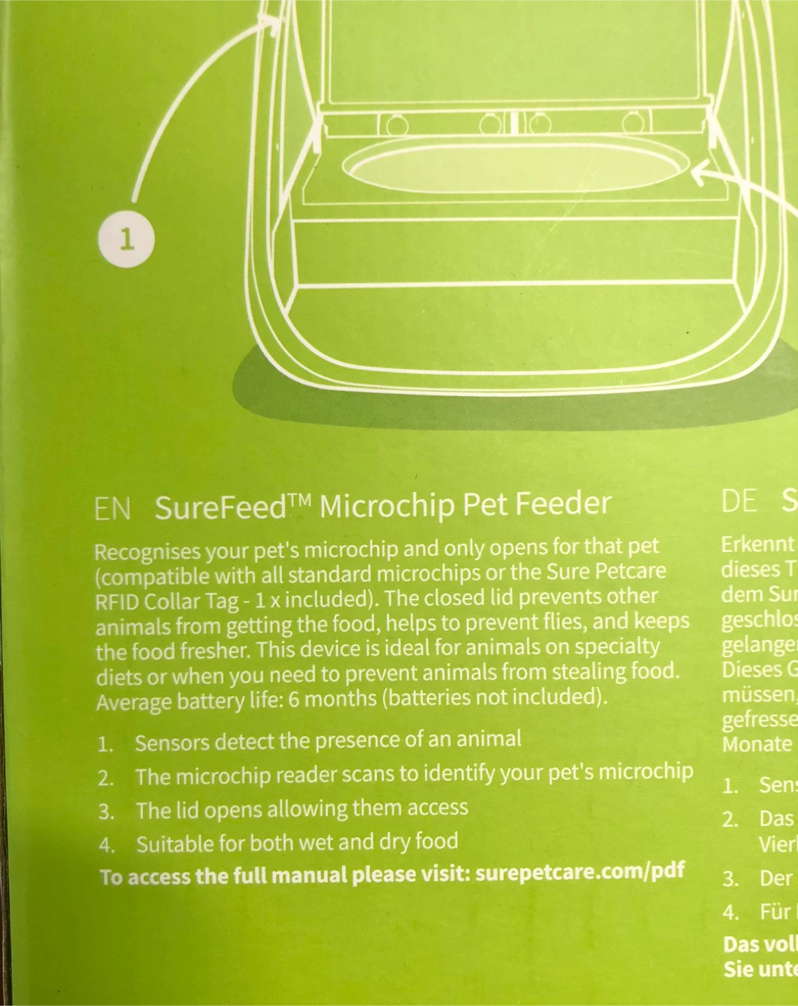 SureFeed Microchip Pet Feeder - Small Dog & Cat - photo 2