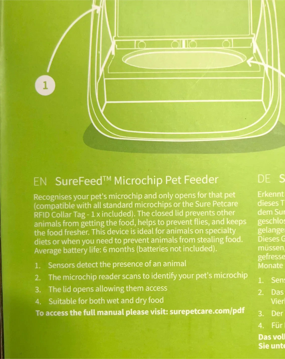 SureFeed Microchip Pet Feeder - Small Dog & Cat image indicator(2)