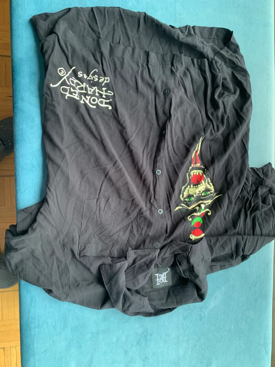 Ed Hardy Black Button Down Shirt