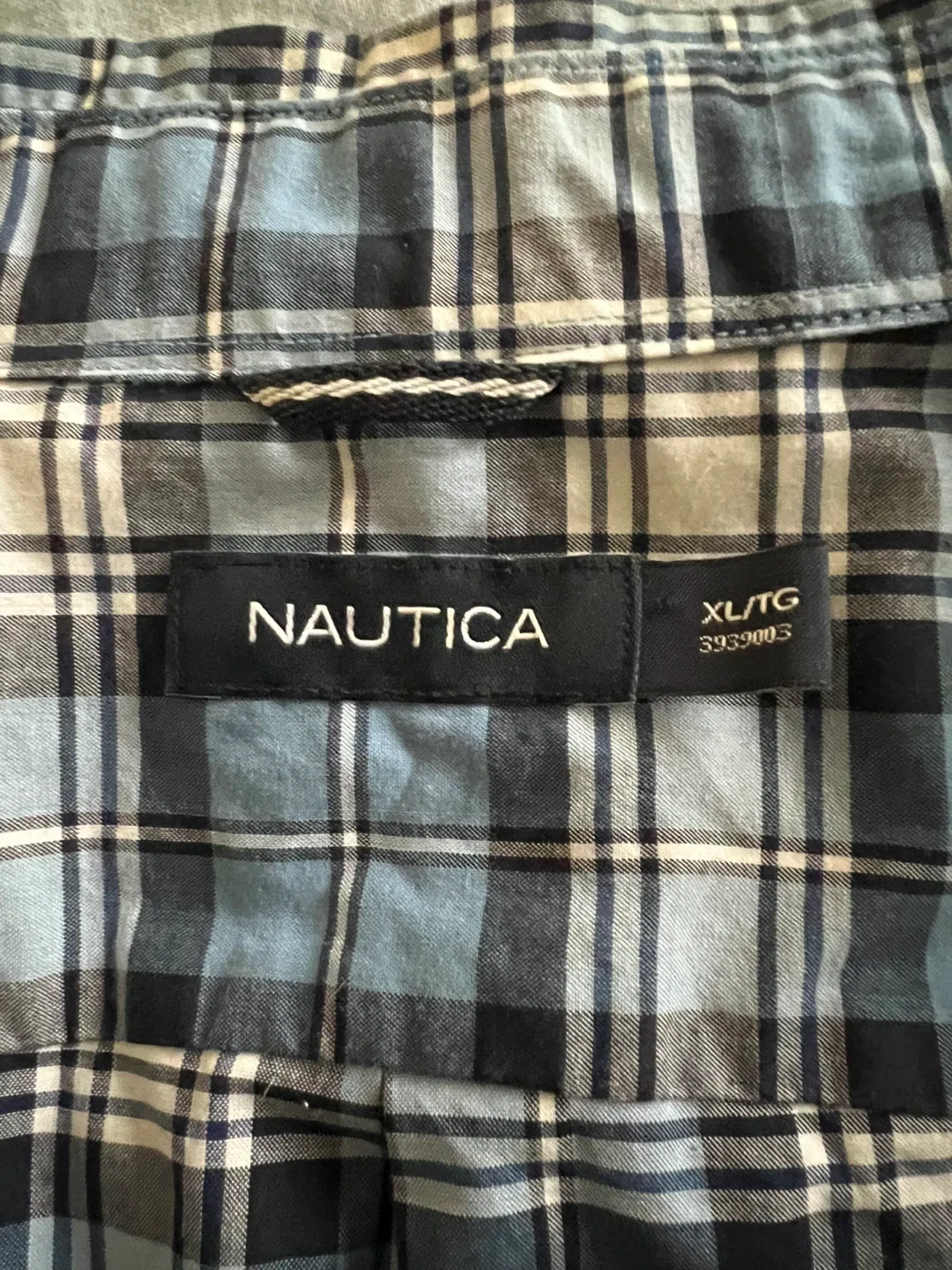Nautica XL Plaid Short Sleeve Shirt