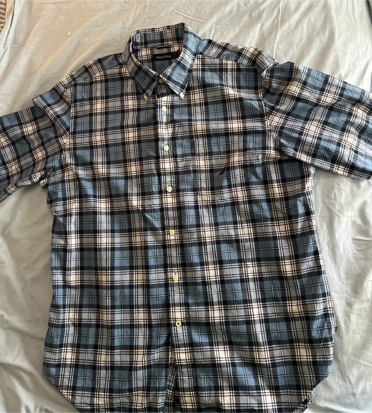 Nautica XL Plaid Short Sleeve Shirt image indicator(2)