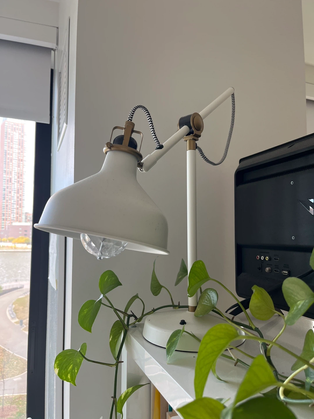 White Adjustable Desk Lamp