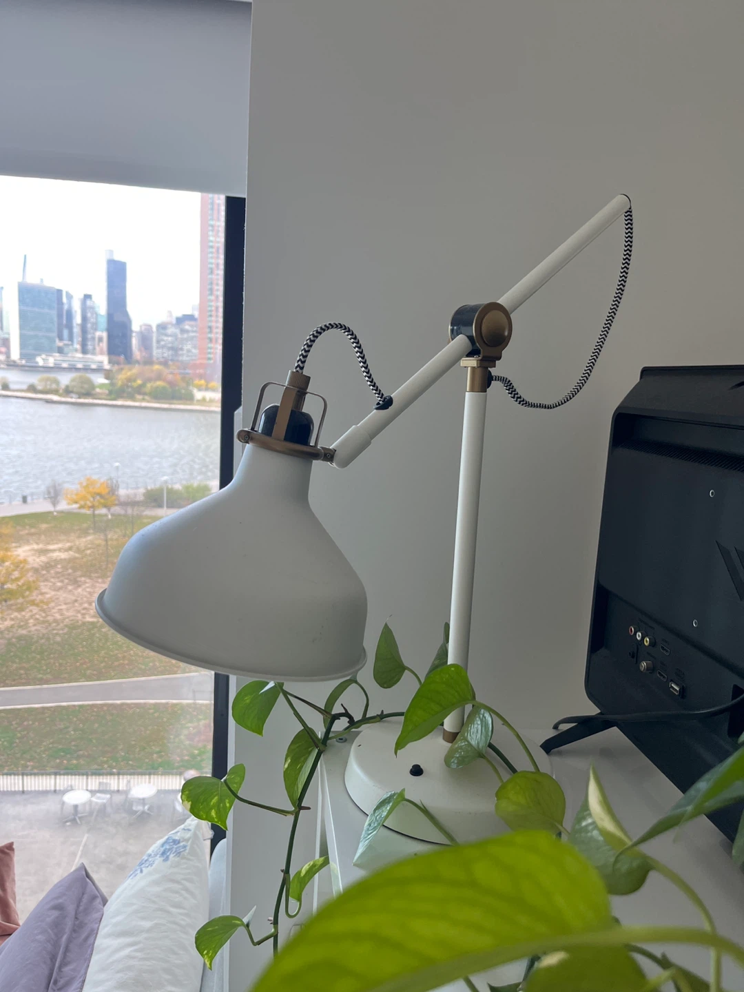 White Adjustable Desk Lamp - photo 2