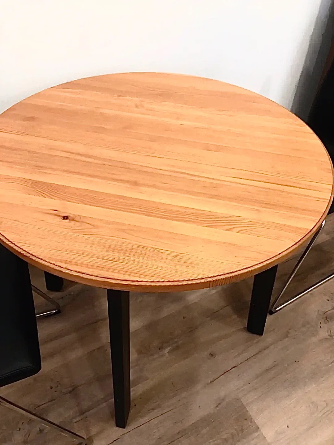 IKEA all wood dining all leather chairs image indicator(2)