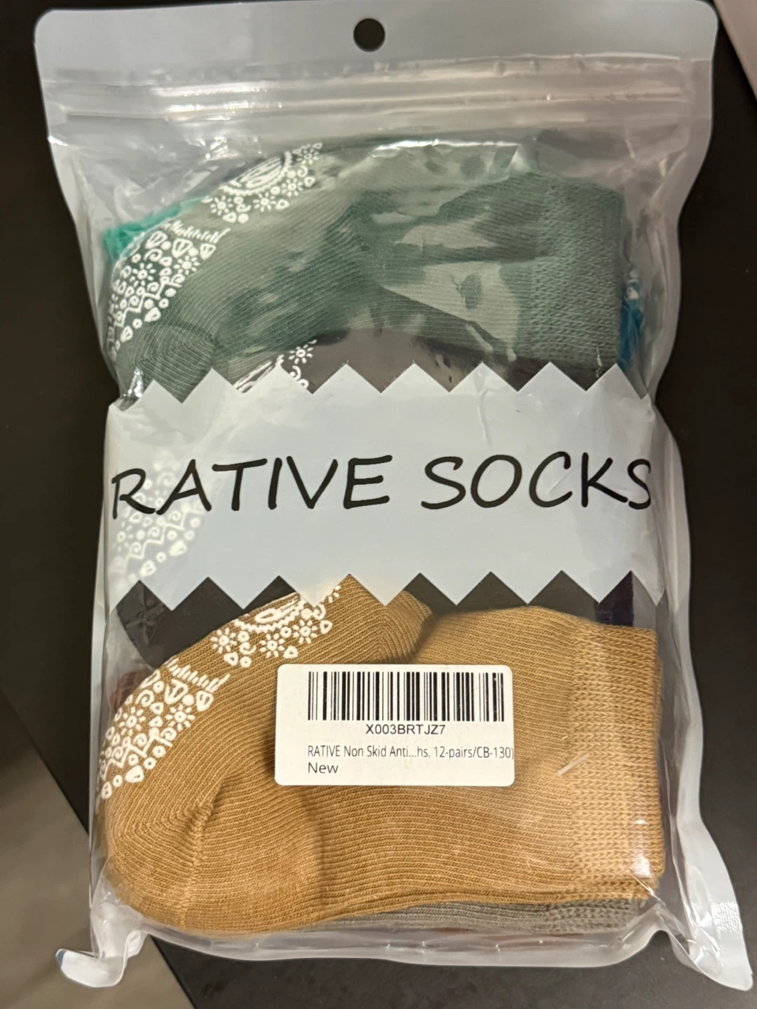 New Toddler Anti-slip Socks, 12 Pairs