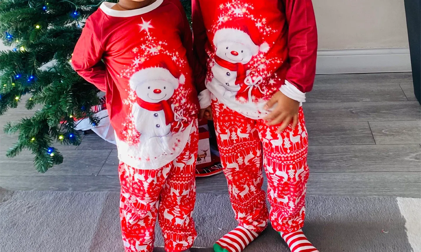 Matching Christmas Pajamas - Red & White image indicator(2)