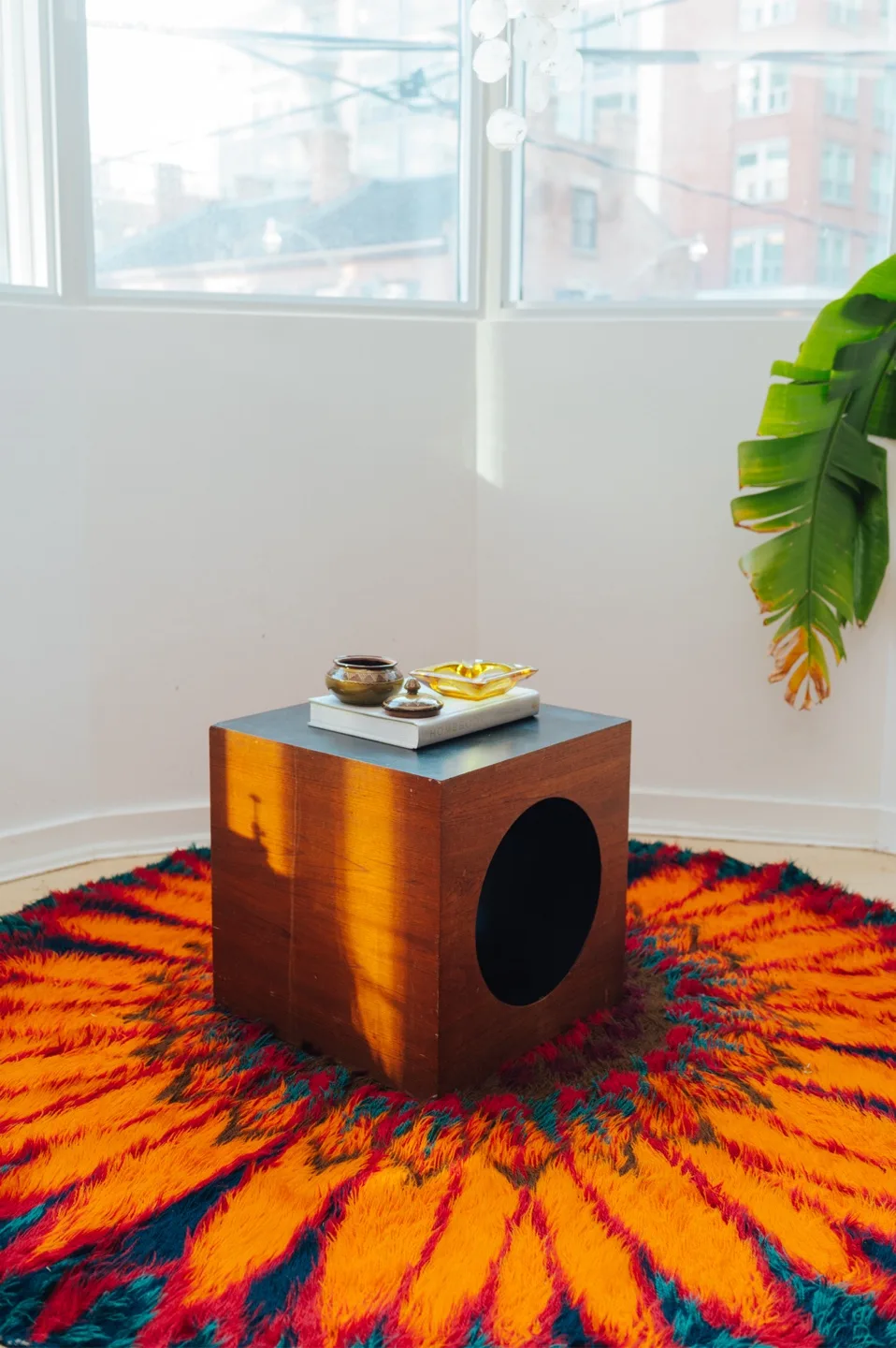 RS ASSOCIATES Cube MCM Side Table 🤎 image indicator(2)