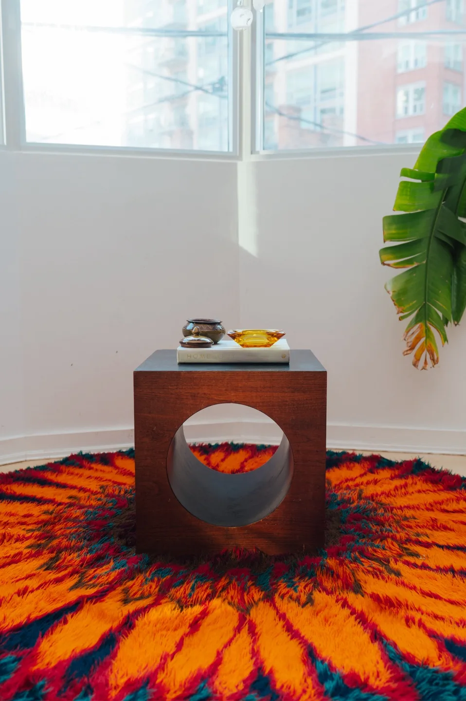 RS ASSOCIATES Cube MCM Side Table 🤎 image indicator(3)