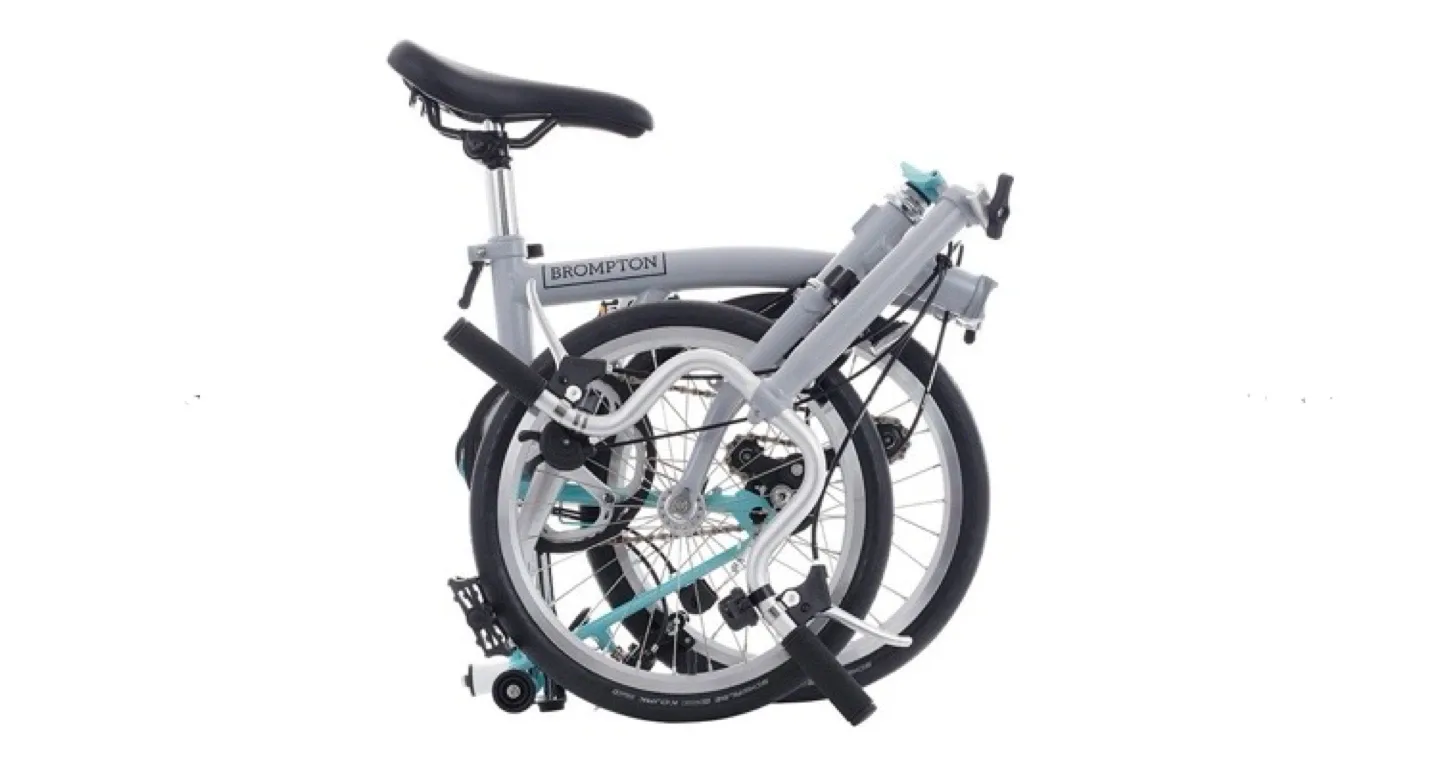 Brompton 2025 A Line Folding Bike - Gray & Teal image indicator(2)