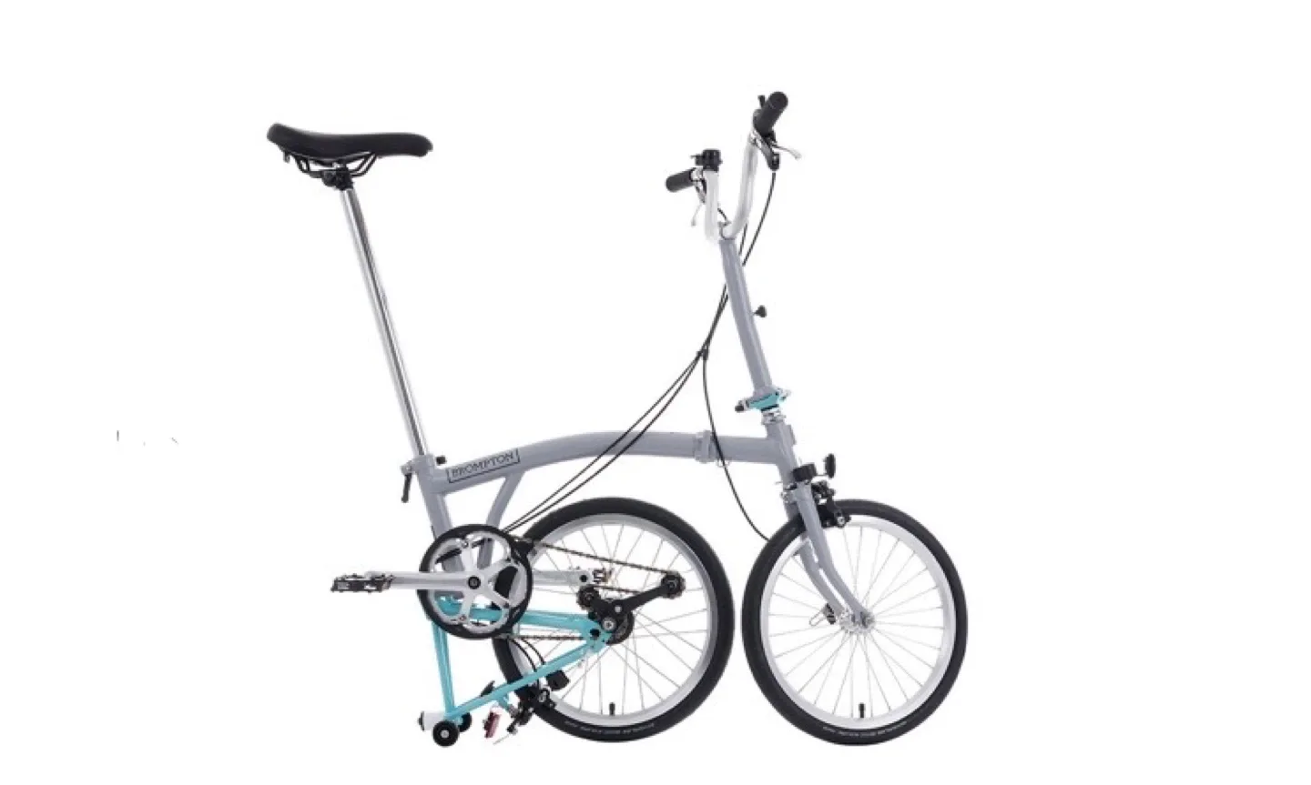 Brompton 2025 A Line Folding Bike - Gray & Teal image indicator(3)