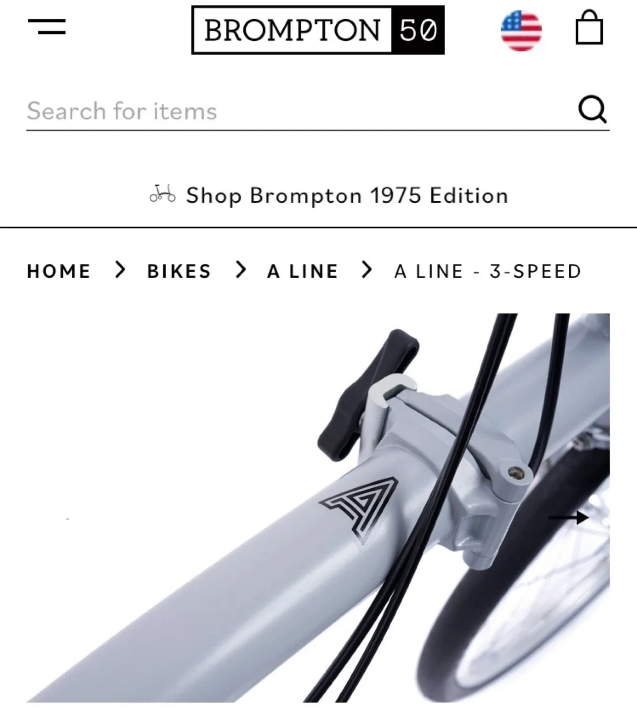 Brompton 2025 A Line Folding Bike - Gray & Teal image indicator(6)