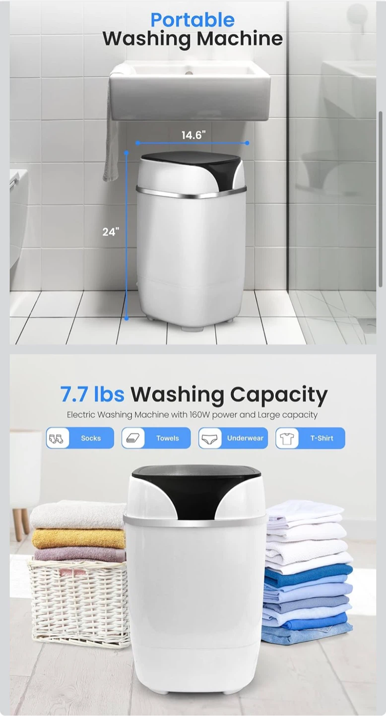 MINI WASHER PORTABLE - great condition- CLEAN - photo 5