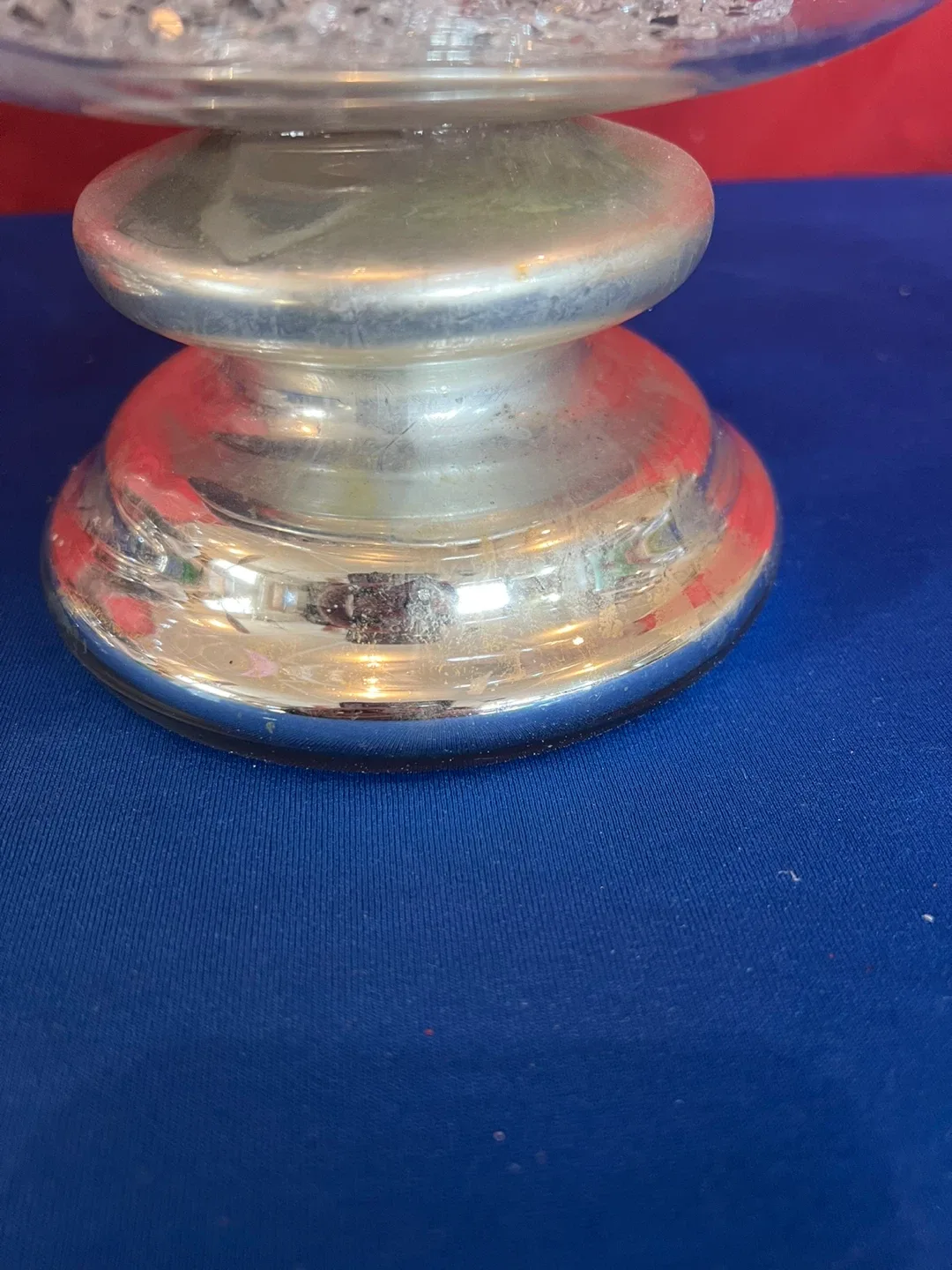 Pair of Clear Glass Pedestal Vases image indicator(2)