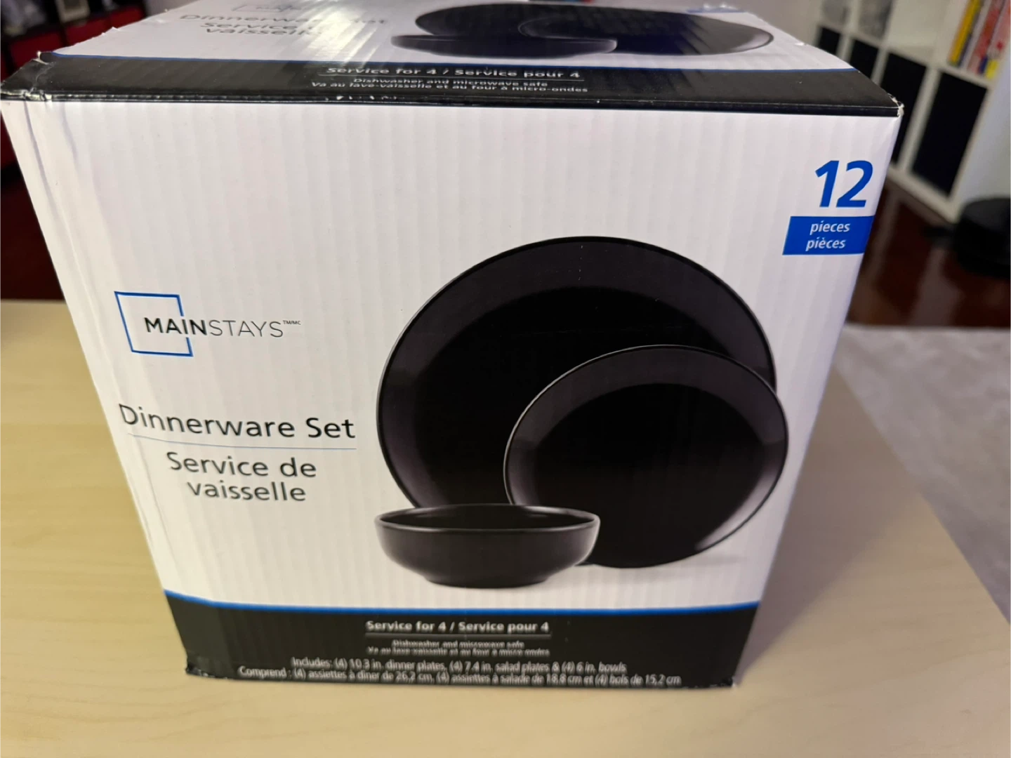 Mainstays 11-Piece Black Dinnerware Set