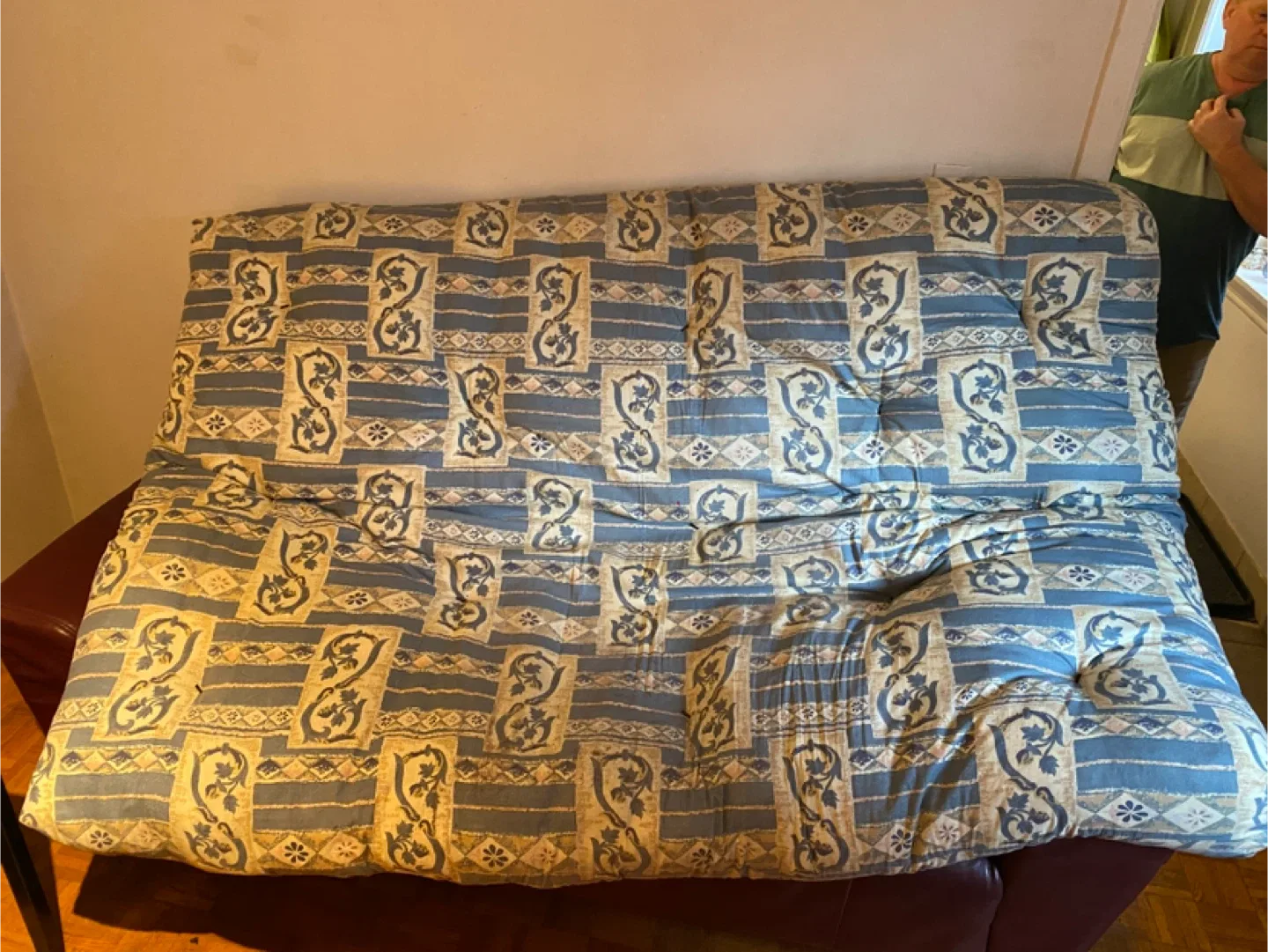 Futon Mattress - Blue Pattern