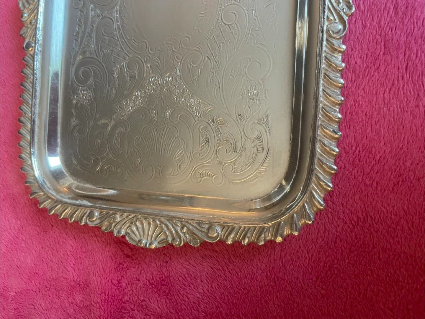 Silver Plate Old English Reproduction E.P. on Copper Tray image indicator(4)