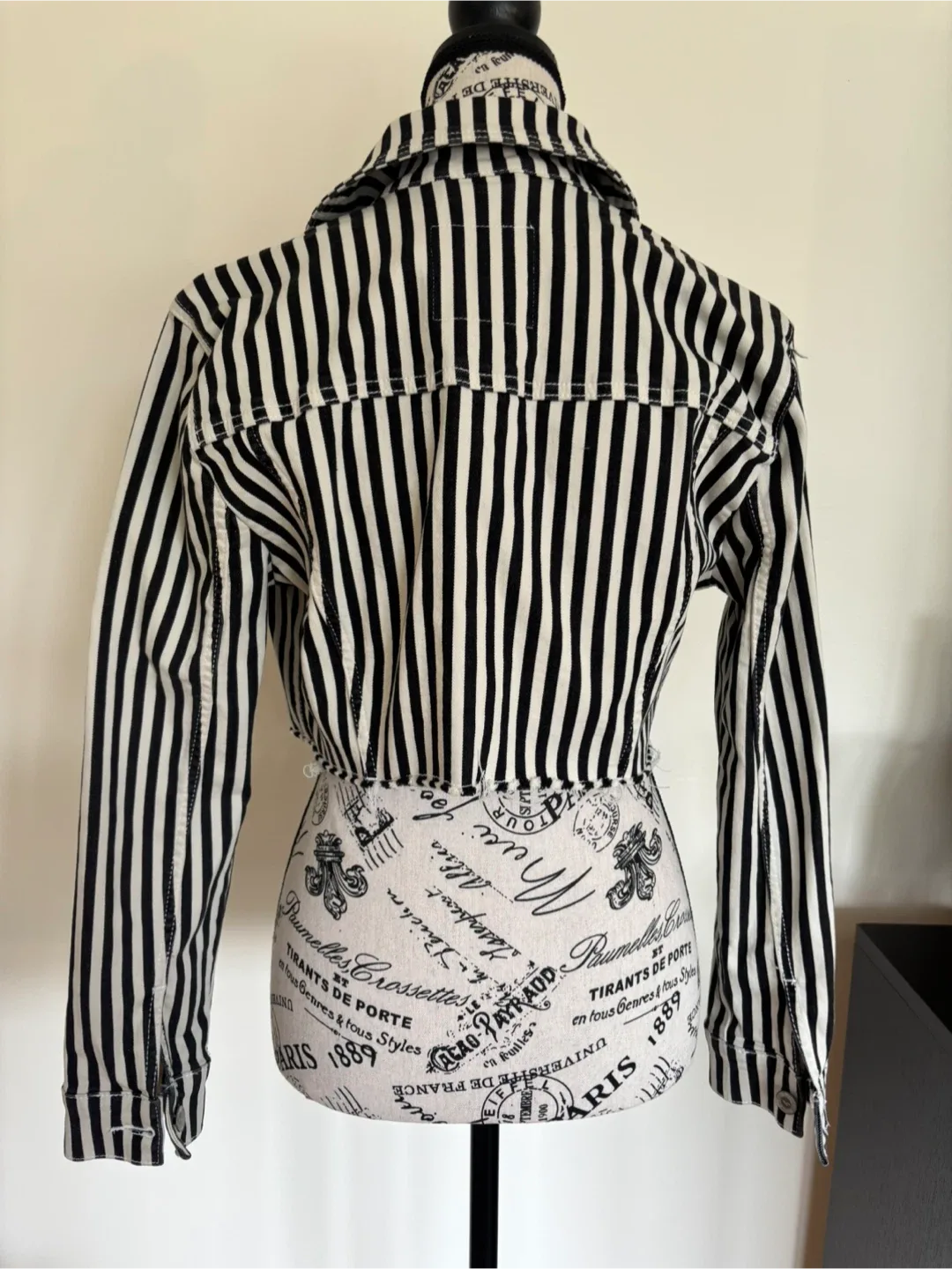 Hollister Striped Denim Jacket - Size Small image indicator(4)