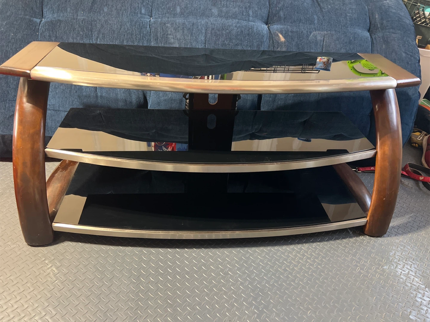 Wood and Glass TV Stand