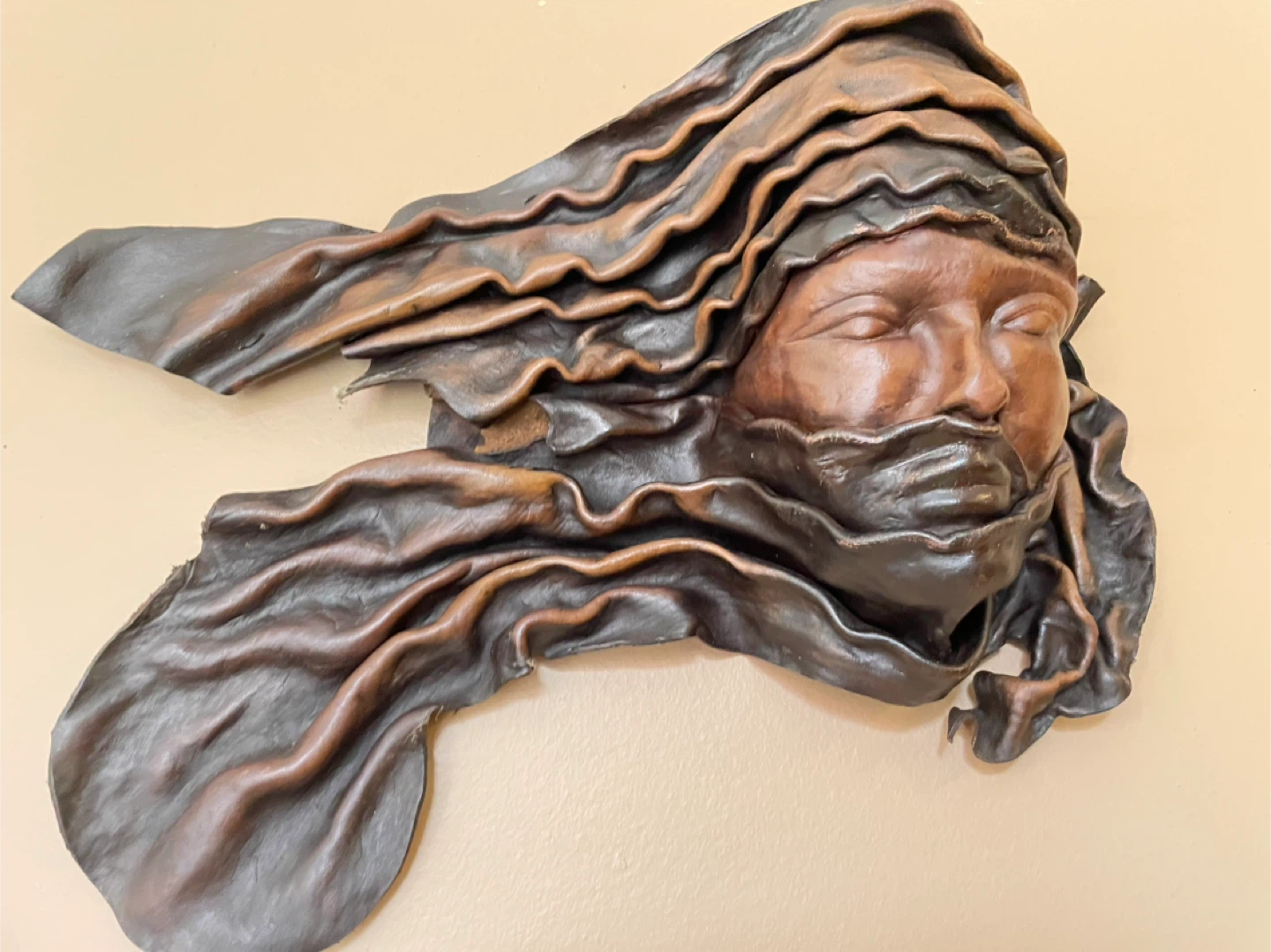 Leather Wall Art Sculpture - photo 3