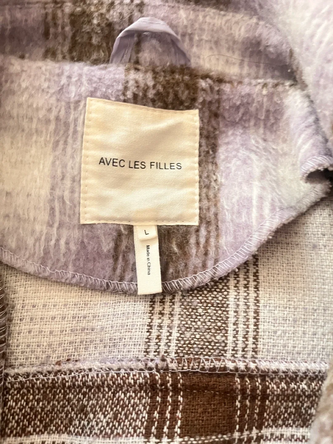 Avec Les Filles Plaid Shacket - Size L image indicator(5)