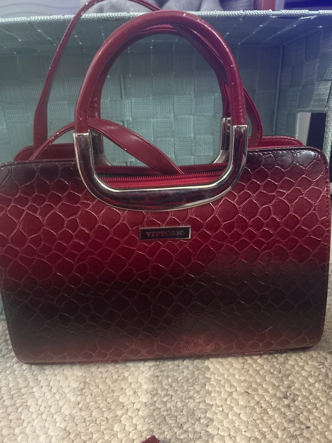 Vittorio Red Ombre Handbag thumbnail