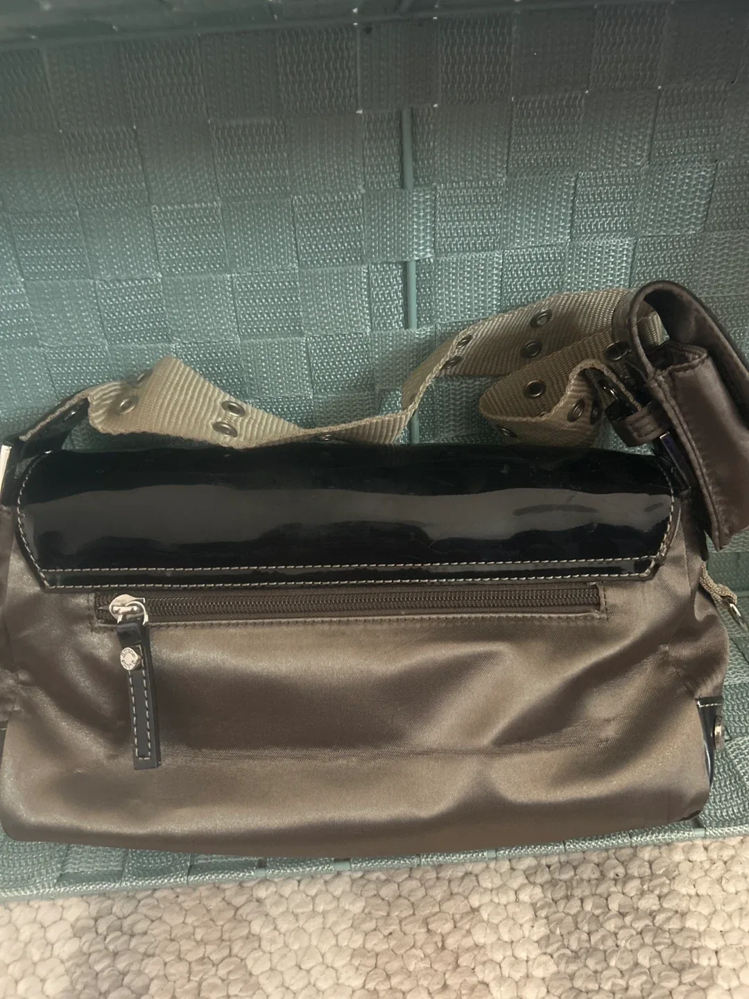 Guess Shoulder Bag - green  & black image indicator(2)