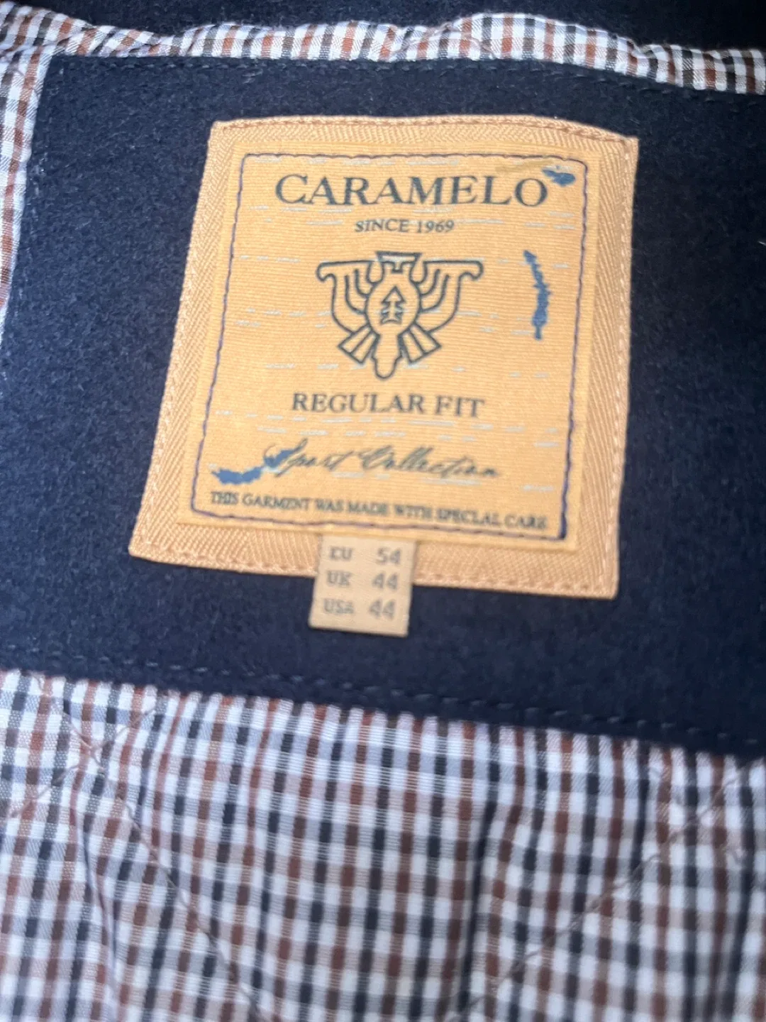 Caramelo Navy Blue Regular Fit Jacket - Size USA 44 image indicator(4)