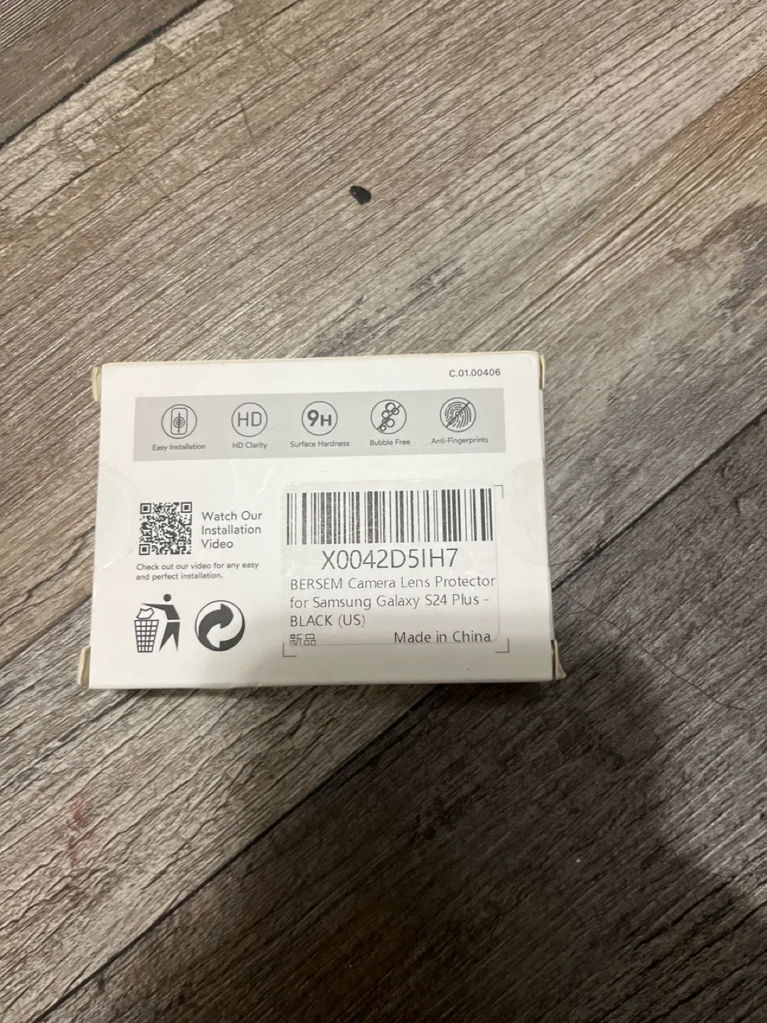 BERSEM Camera Lens Protector for Galaxy S24 Plus - Black image indicator(2)