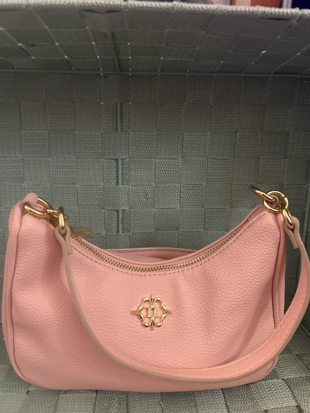Lodis Pink Leather Shoulder Bag thumbnail