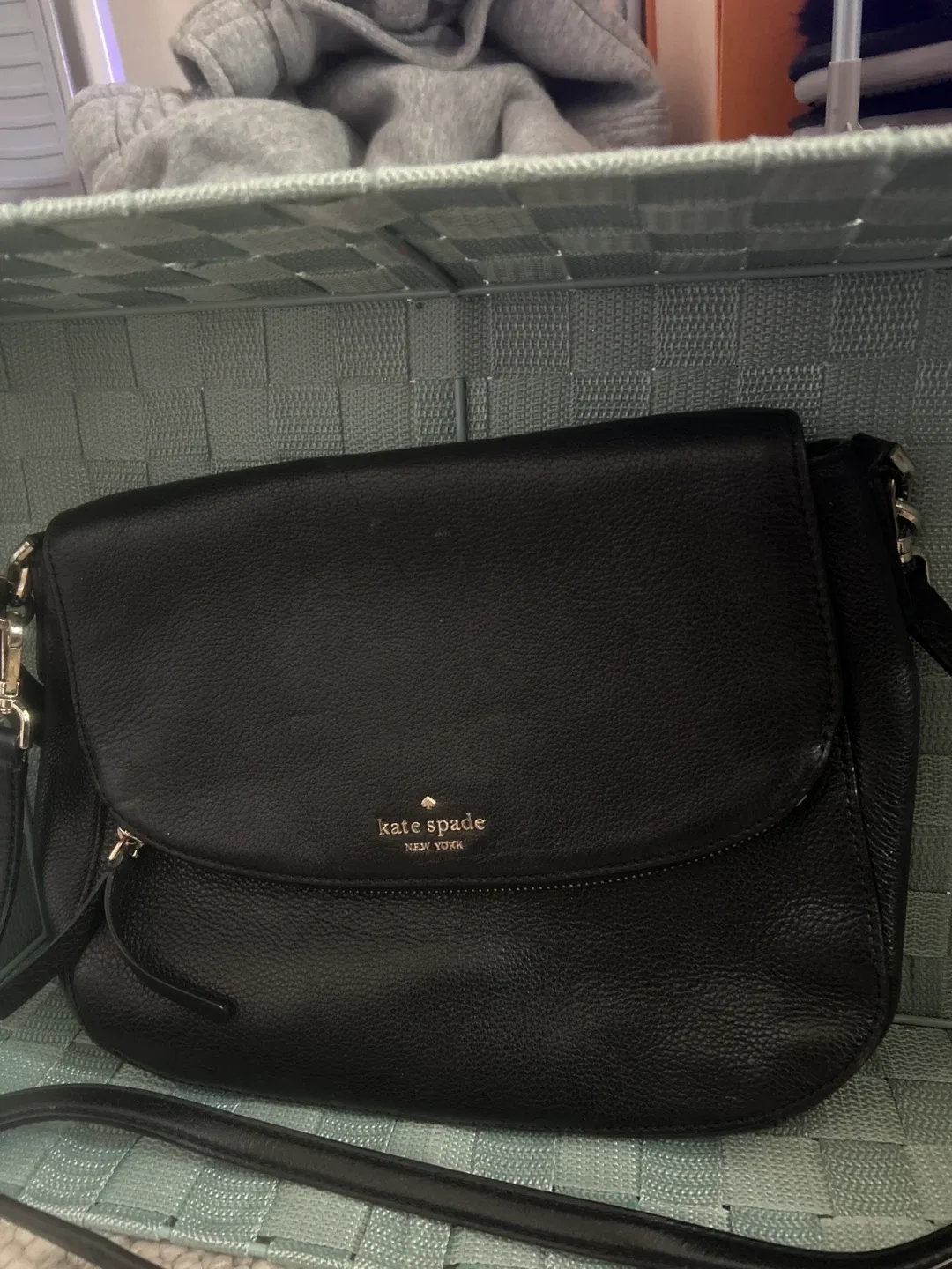 Kate Spade Black Leather Crossbody Bag thumbnail