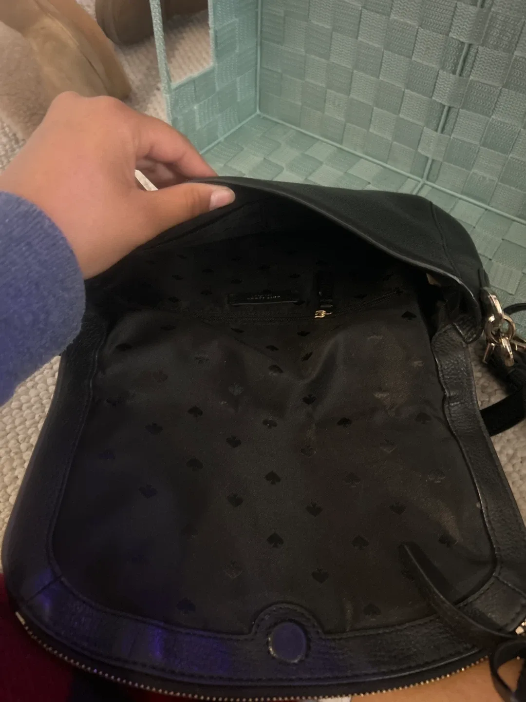 Kate Spade Black Leather Crossbody Bag image indicator(3)