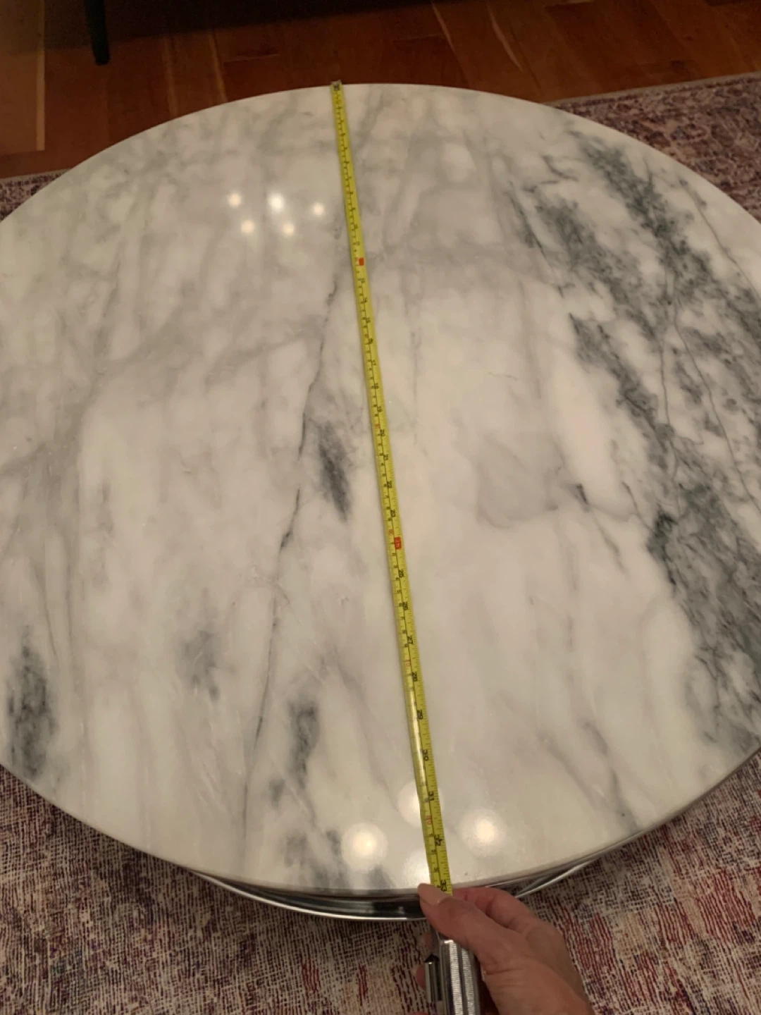 CB2 marble coffee table and end table - photo 3