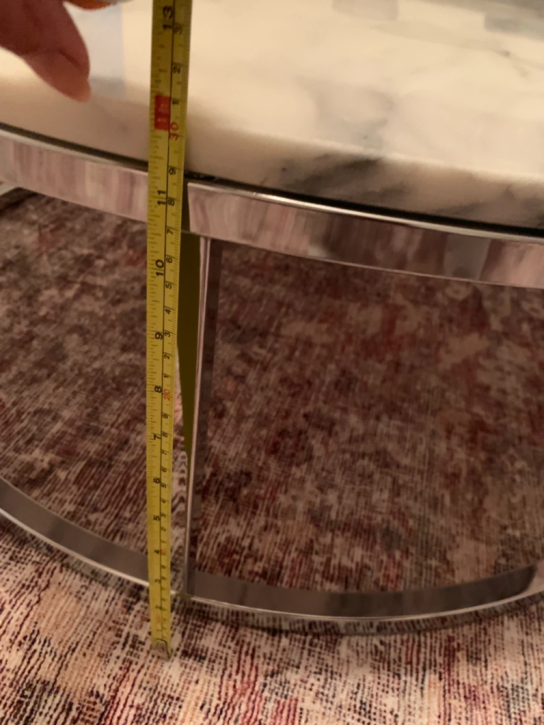 CB2 marble coffee table and end table - photo 4