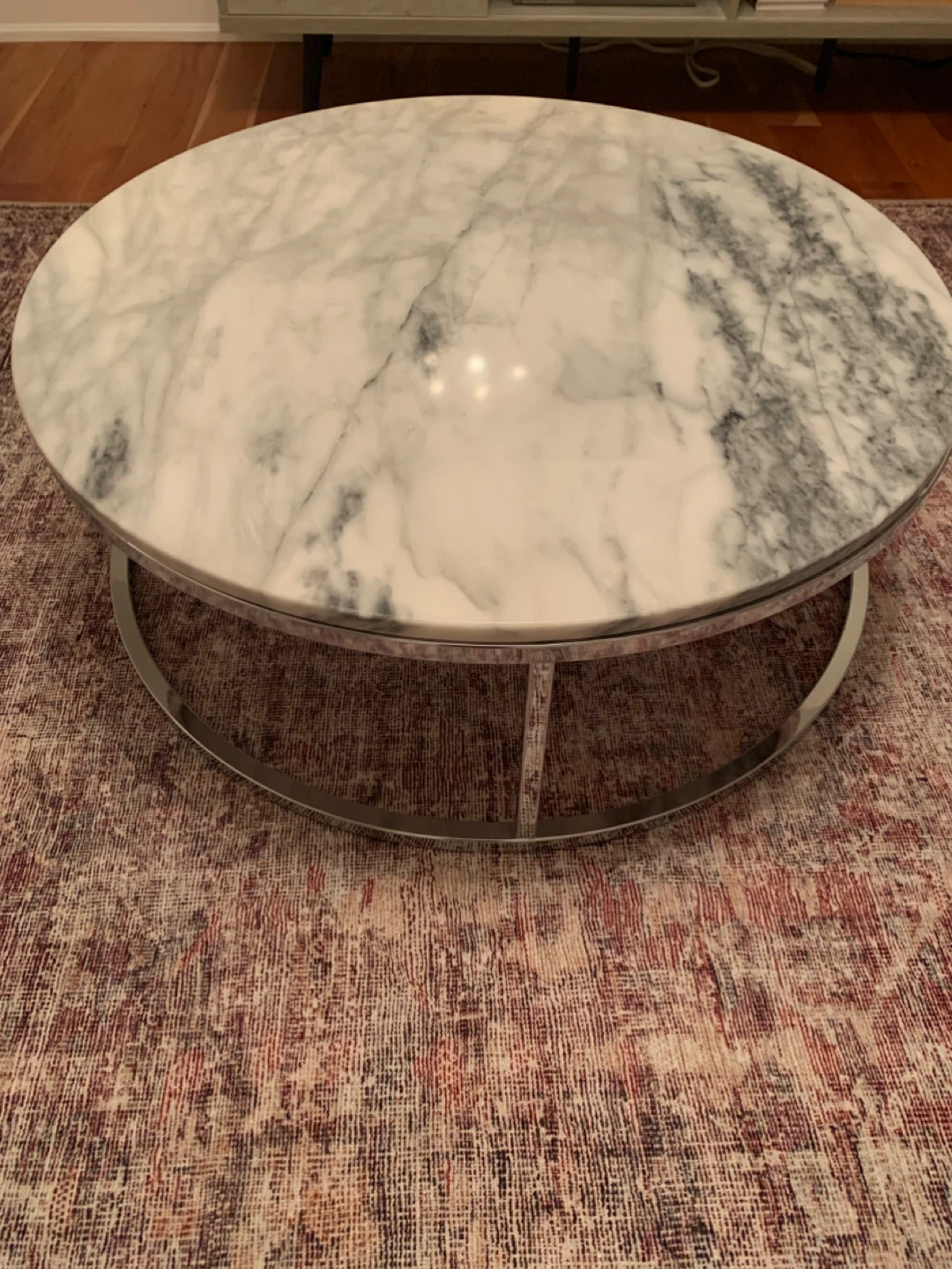CB2 marble coffee table and end table - photo 2
