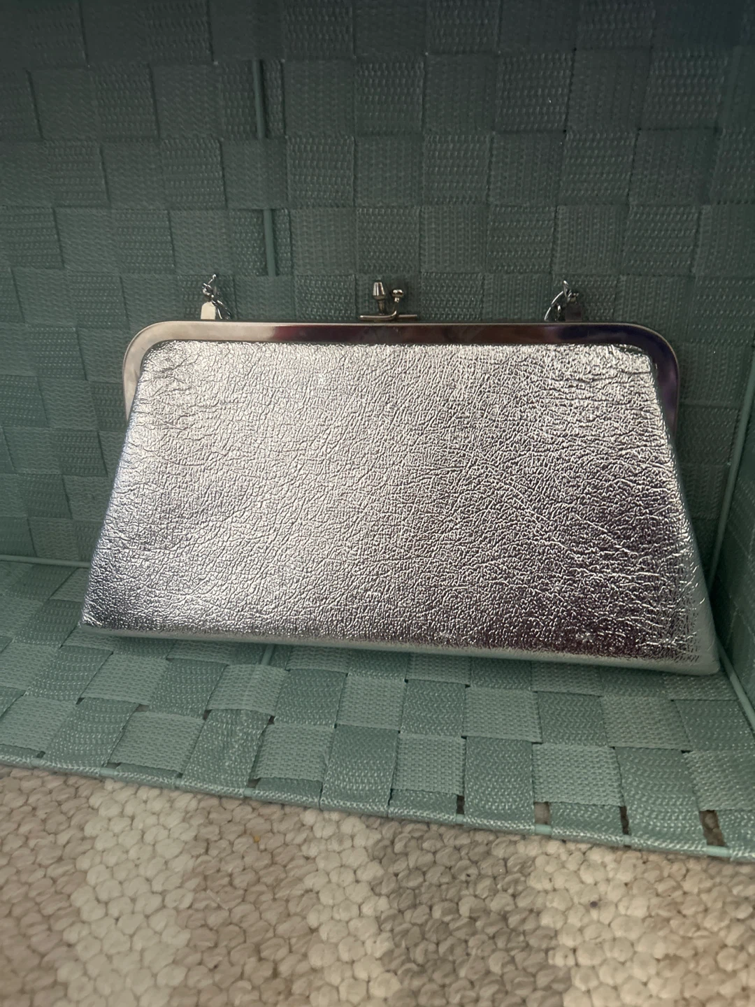 Silver Clutch Purse