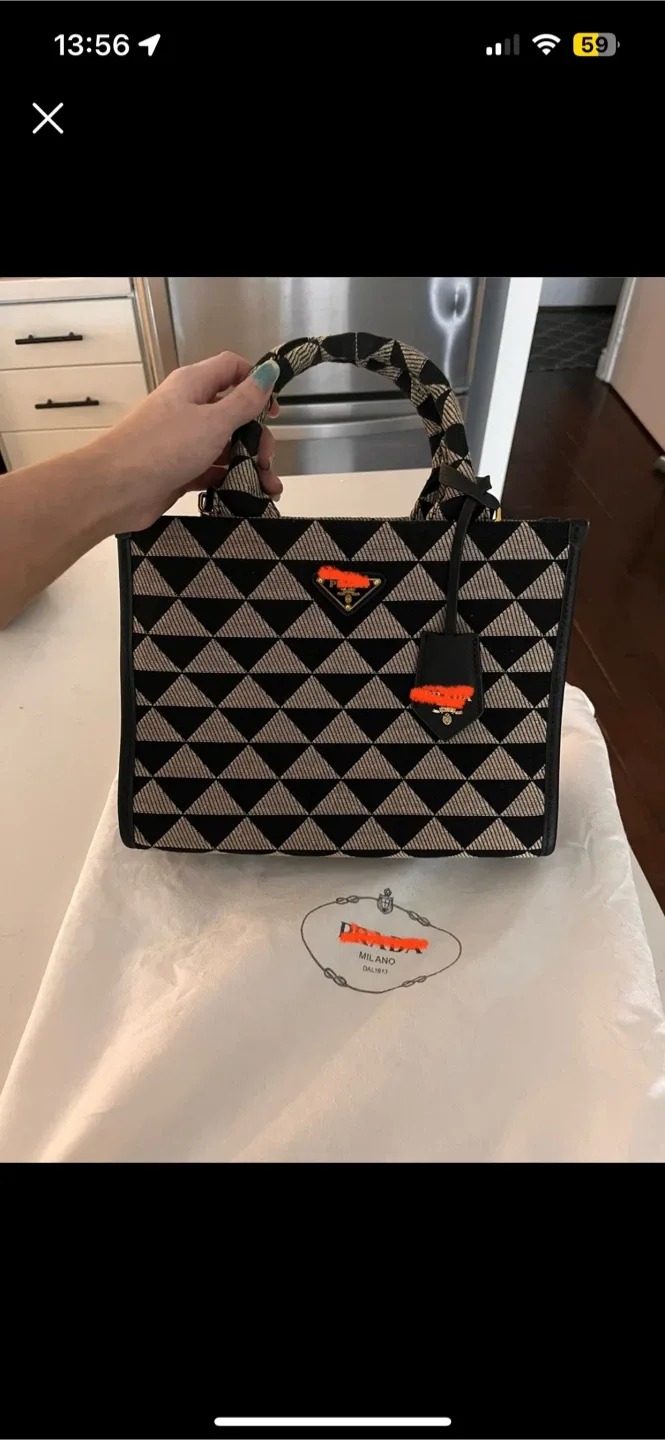 Triangle Jacquard Small Tote Bag thumbnail