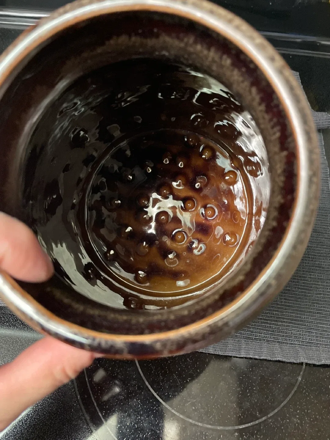 Vintage Brown Glazed Pottery Crock - Canada image indicator(2)