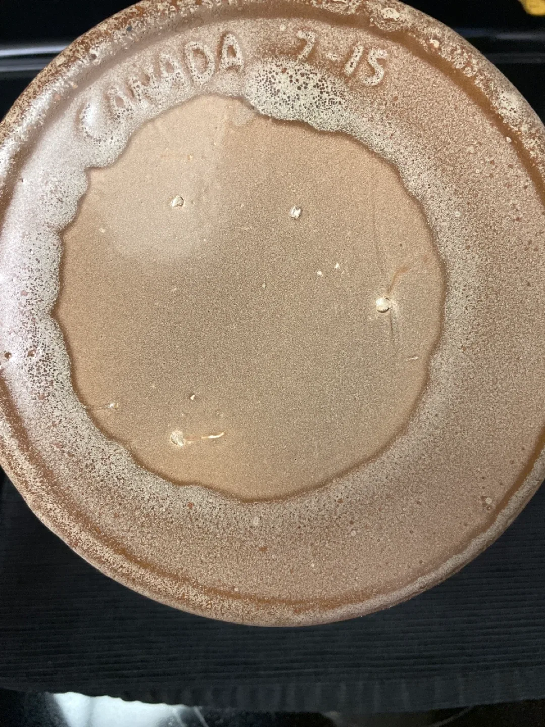 Vintage Brown Glazed Pottery Crock - Canada image indicator(3)