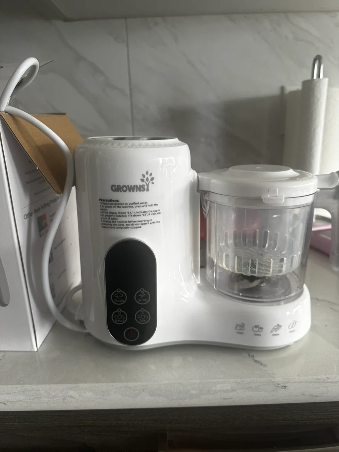 Grownsy Baby Food Maker w/ Steam Basket