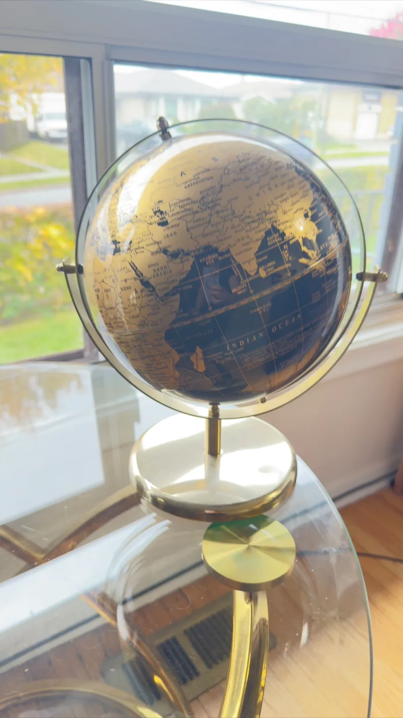 Globe with Gold Accents