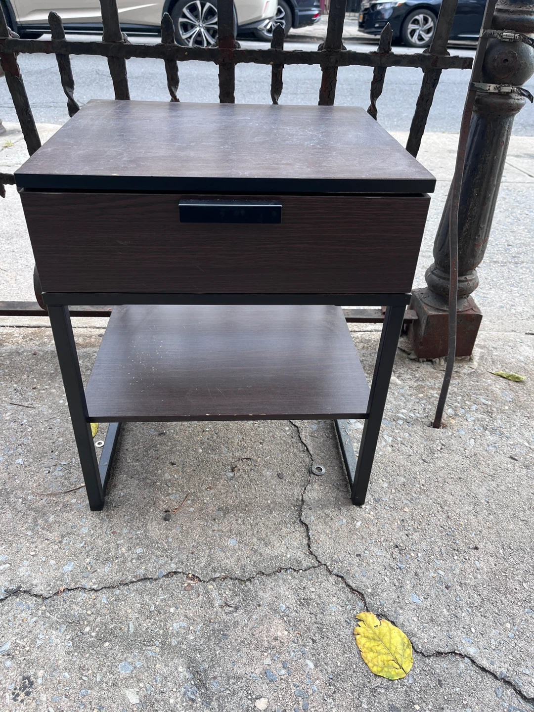 Free - Brown Nightstand Table with Drawer - photo 2