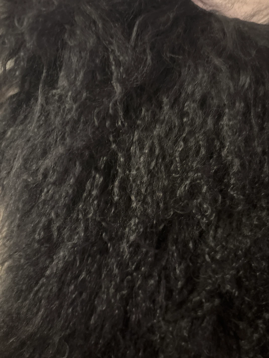 525 America Black Mongolian Lamb Fur Vest - photo 3