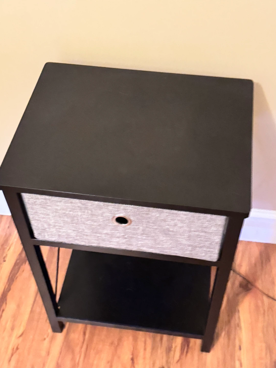 Black Nightstand with Drawer - photo 3
